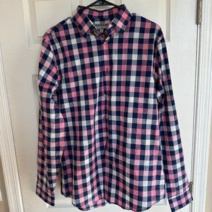 Express Pink and Blue Button Down Casual